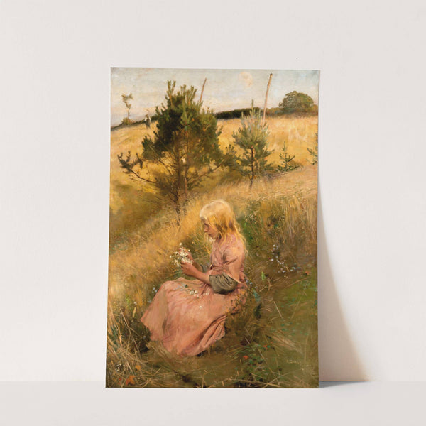 Girl Picking Flowers by Richard Bergh