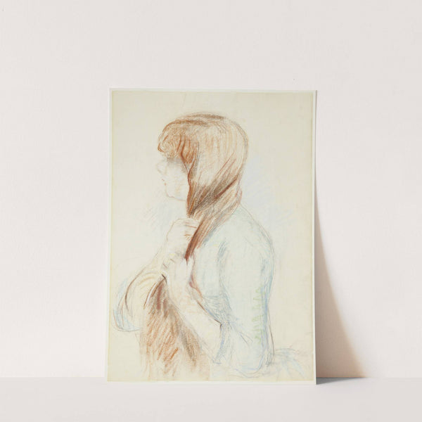 Girl Plaiting her Hair (La Natte) (1894) by Berthe Morisot