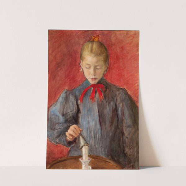 Girl putting out a candle (1893) by Stanisław Wyspiański