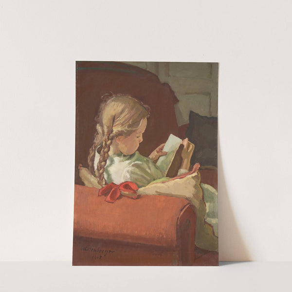 Girl, Reading (1915) by Ernst Würtenberger