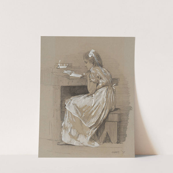 Girl Reading at Her Desk by Winslow Homer