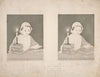 Girl reading from candle light atop books