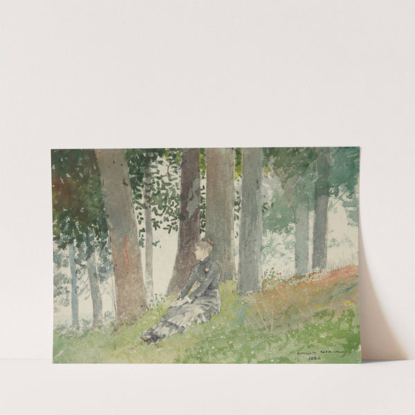 Girl Seated In A Grove (1880) by Winslow Homer