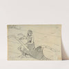 Girl Seated on a Plow by Winslow Homer