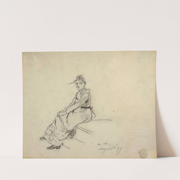 Girl Seated on a Step by Winslow Homer