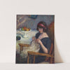Girl Sewing by Lucien Abrams
