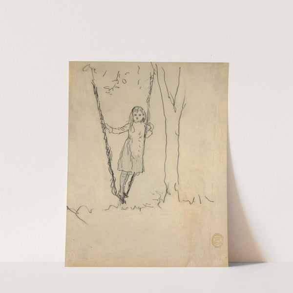 Girl Standing on a Swing by Winslow Homer