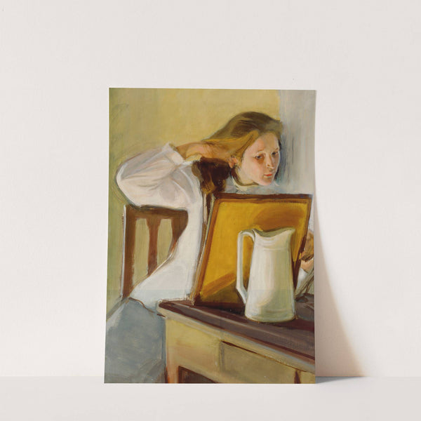 Girl Straightening Her Hair (1902) by Magnus Enckell