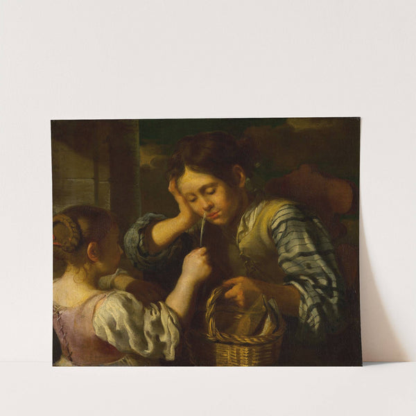 Girl Teasing a Boy (c. 1650 - 1660) by Bernhard Keil