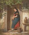 Girl under vine tendrils