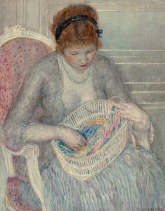 Girl with a Basket of Ribbons (1915)