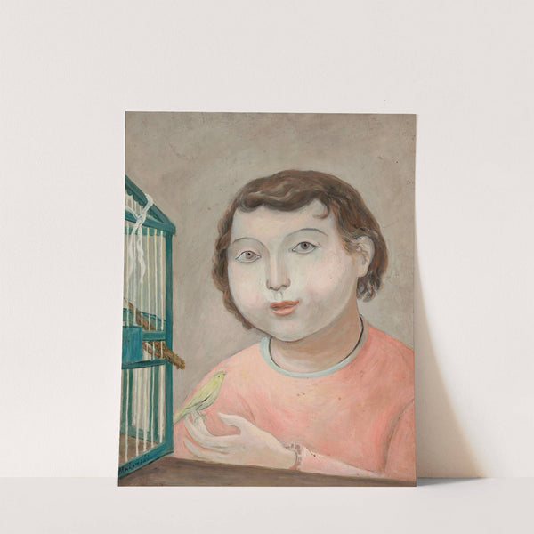 Girl with a canary by Tadeusz Makowski