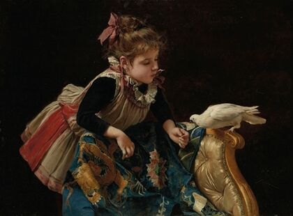 Girl with a dove — size preview