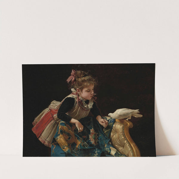 Girl with a dove by Roberto Fontana