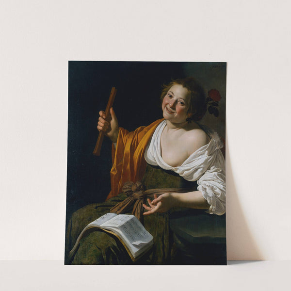 Girl with a flute by Jan Van Bijlert