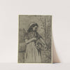 Girl with a fruit basket by Otto Scholderer