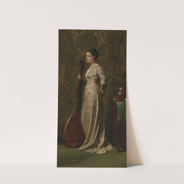 Girl With A Lute (1866) by Elihu Vedder