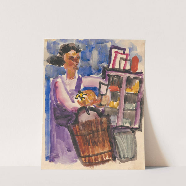 Girl with a siphon in a shop (1931) by Stanisław Osostowicz