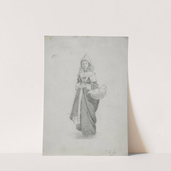 Girl with basket by Kate Greenaway