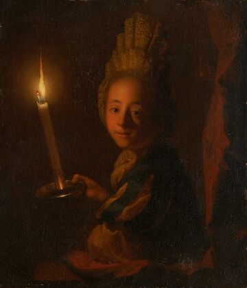 Girl with Burning Candle