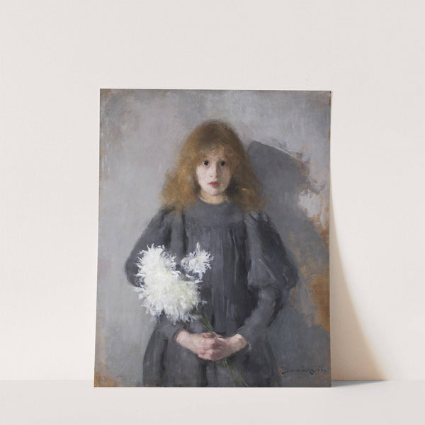 Girl with Chrysanthemums by Olga Boznanska
