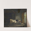 Girl with Cow in a Stable by Jacques Albert Senave