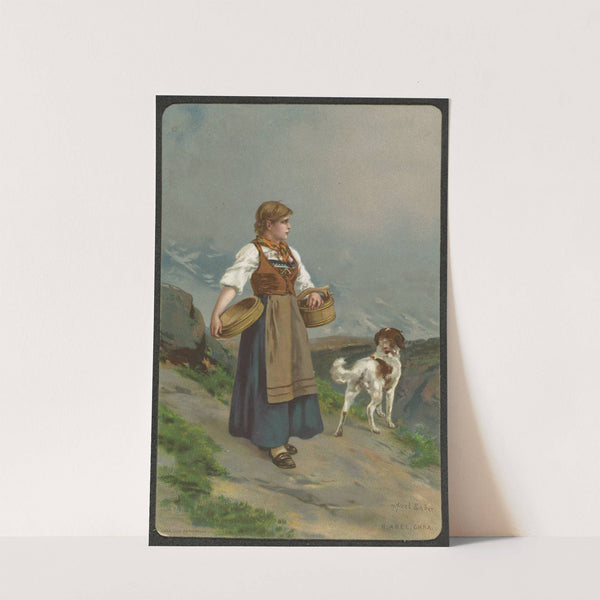 Girl with dog by Axel Hjalmar Ender