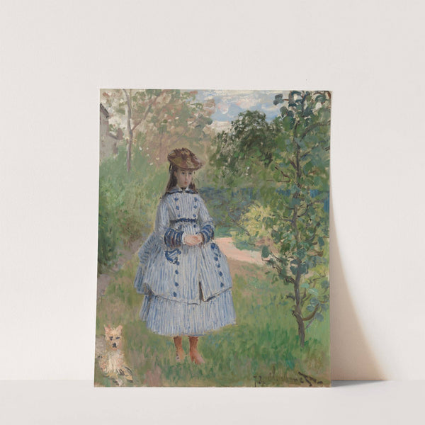 Girl with Dog (1873) by Claude Monet
