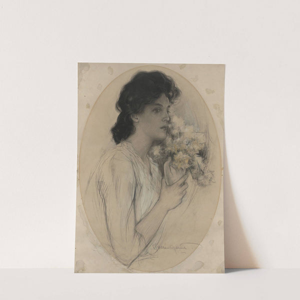 Girl with Flowers by Charles Allan Gilbert