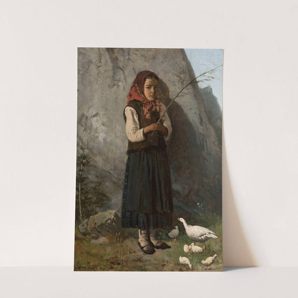 Girl with geese by Antoni Gramatyka