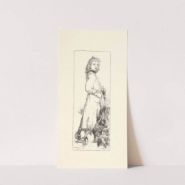 Girl with grapevine by Auguste Louis Lepère