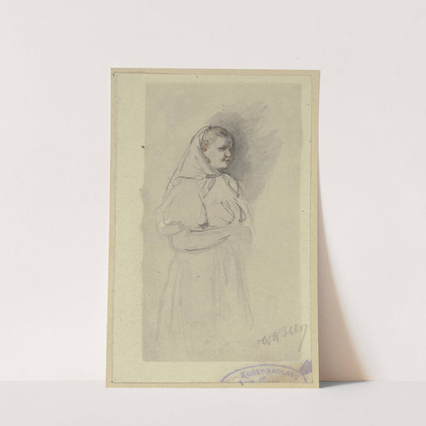 Girl with headscarf by Wilhelm Amandus Beer