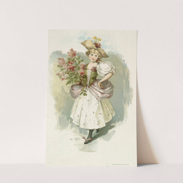 Girl with Lilacs (ca. 1885) by Louis Prang & Co.