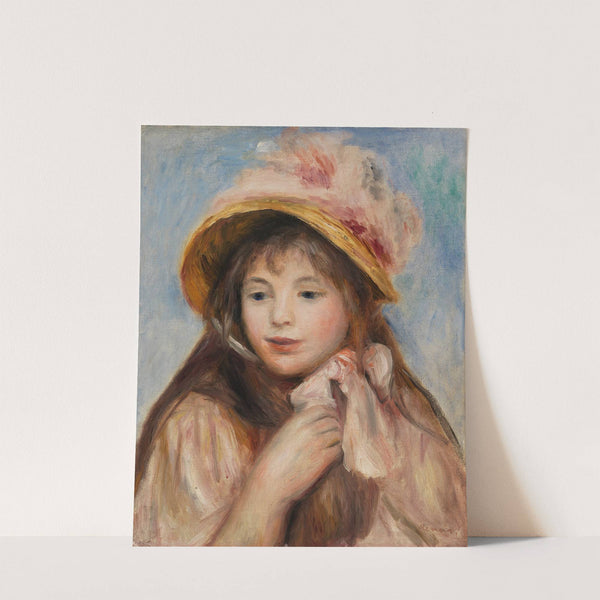 Girl with Pink Bonnet (Jeune fille au chapeau rose) by Pierre-Auguste Renoir