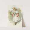 Girl with Pink Roses (ca. 1885) by Louis Prang & Co.
