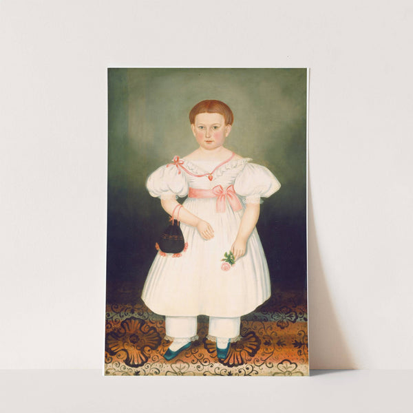 Girl with Reticule and Rose (c. 1840) by Joseph Whiting Stock