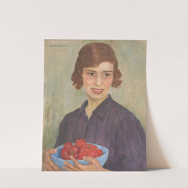 Girl with Tomato Bowl (ca 1920) by Maria Marga Thomass