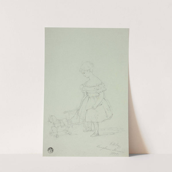 Girl with Toy Horse at Langham House by Elizabeth Murray