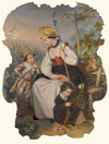 Girl With Two Children, The Boy Dressed As A Harlequin