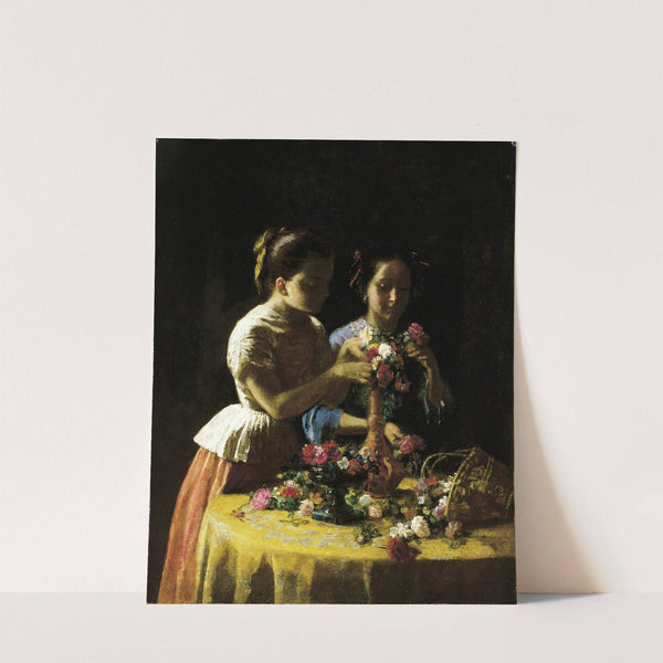 Girls and Flowers by George Cochran Lambdin