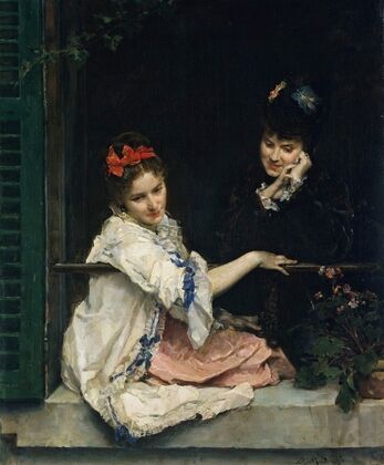Girls at a Window