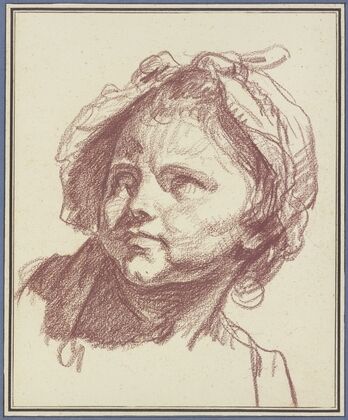 Girl’s head with bonnet