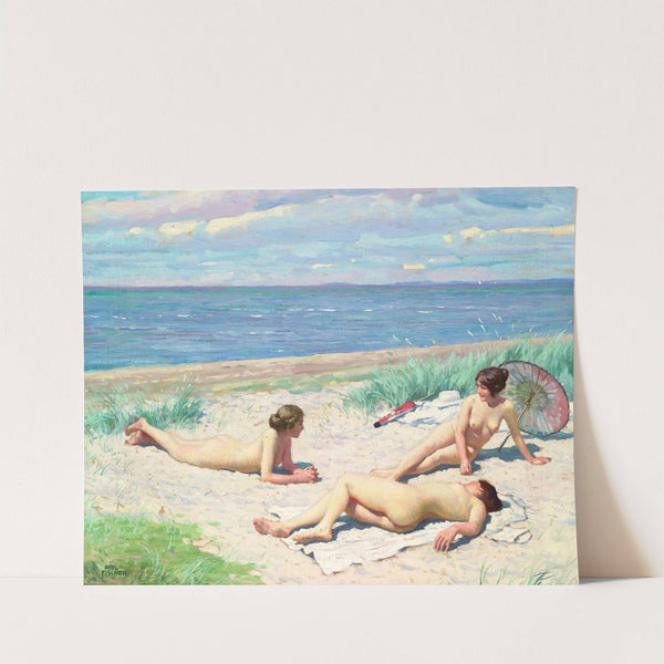 Girls on the beach by Paul Fischer