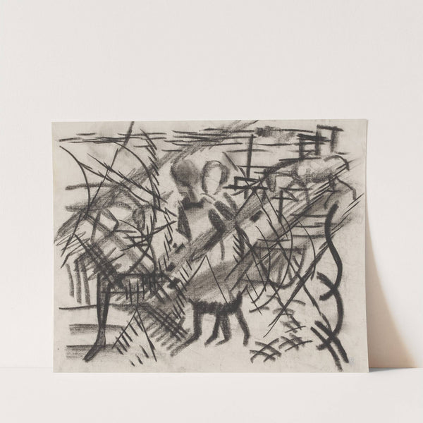 Girls on the Railway Crossover in the Evening (1913) by August Macke