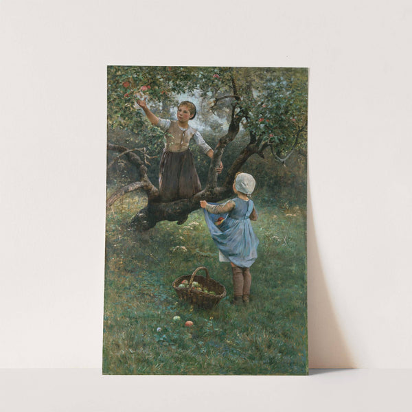 Girls picking Fruit by Hugo Salmson