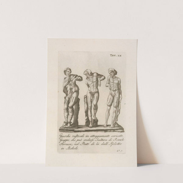 Giuochi rusticali in atteggiamento caricato, gruppo, che puo credersi Scultura di Romolo Ferrucci by Gaetano Vascellini