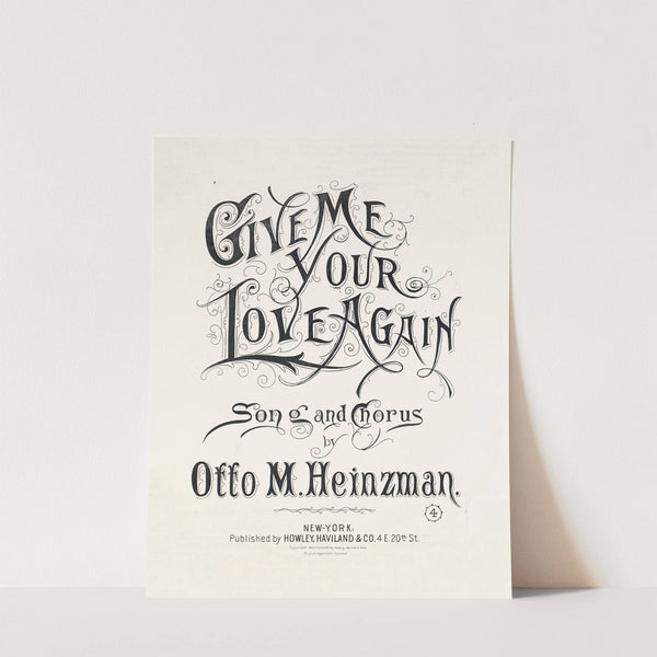 Give me your love again by Anonymous