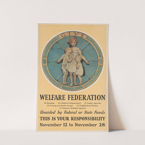 Give - welfare federation by Jessie Willcox Smith