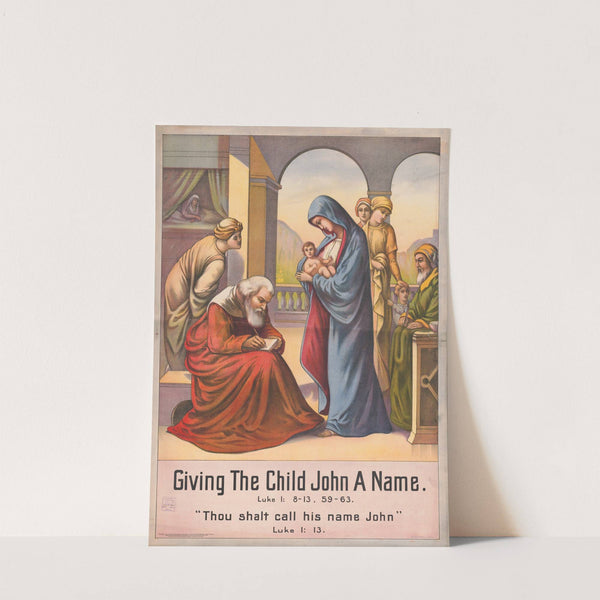 Giving the child John a name (1905) by Stecher Litho. Co