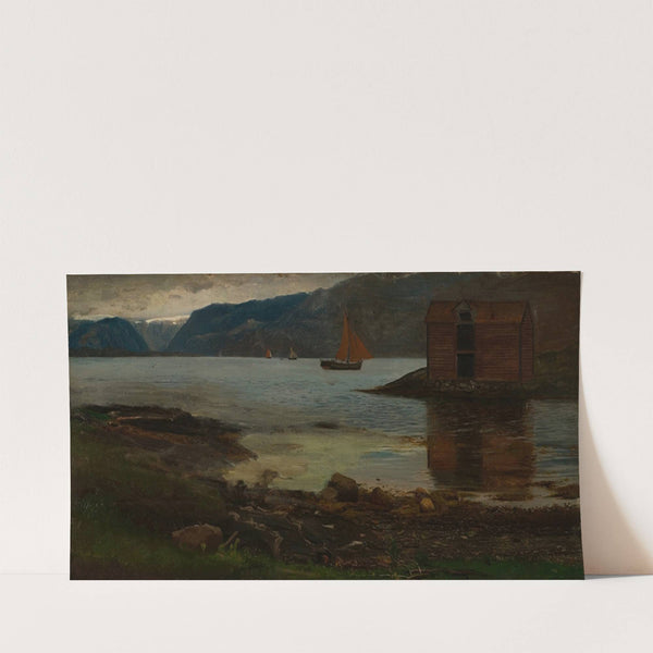 Gjermundshavn, Hardanger (1861) by Amaldus Nielsen